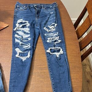 American Eagle Outfitters Distressed Blue Jeans
